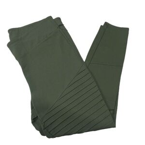 LuLaRoe Luxe Moto Forest Green Leggings